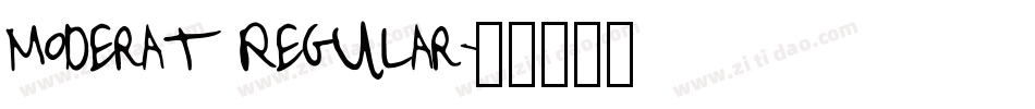 Moderat Regular字体转换